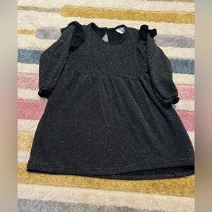 Zara Kids Glitter Black Dress SZ 3-4T